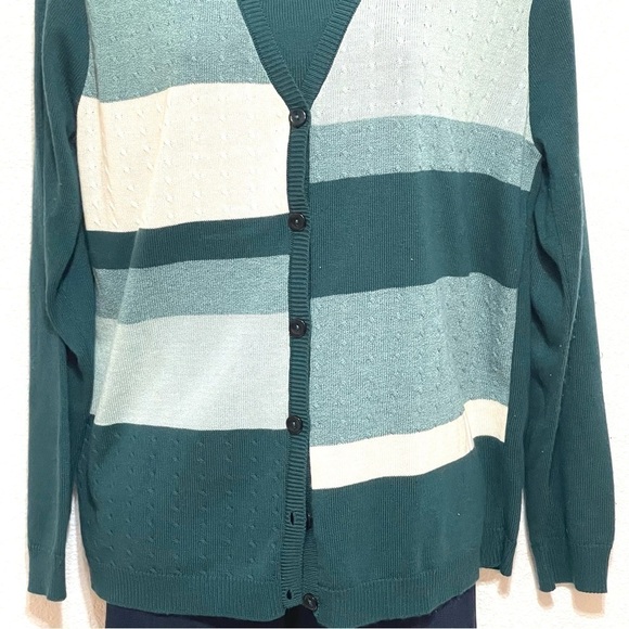 Alfred Dunner Woman Abstract Cardigan Sweater Size XL - Picture 3 of 14
